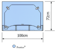 Euroguard tulbandlaken hoofdlaken 72x100cm prestico per 24st.