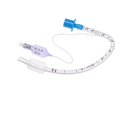 Unoquip Oral preformed Tracheale tube met HVLP cuff Murphy Eye 10x10ST