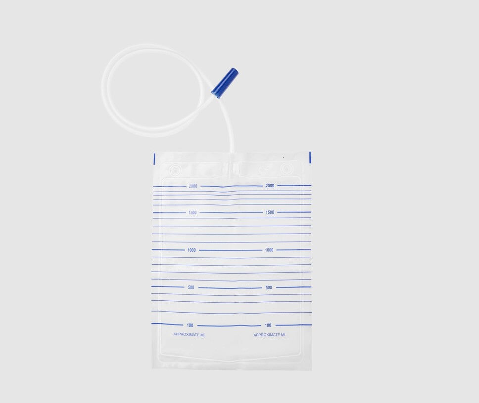 Unoquip Q2 urinebedzak transparant niet steriel met trekkraan en terugslagventiel per 10x25ST