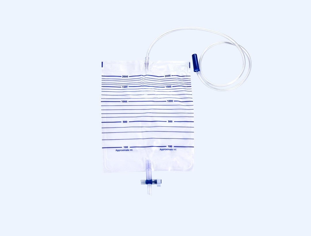 Unoquip Q3 urinebedzak 2L transparant niet-steriel 90CM slang met use once aftap