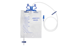 Unoquip Q4 steriele urinezak 2L T-Tap klem, hanger 120cm slang per 4x10st.