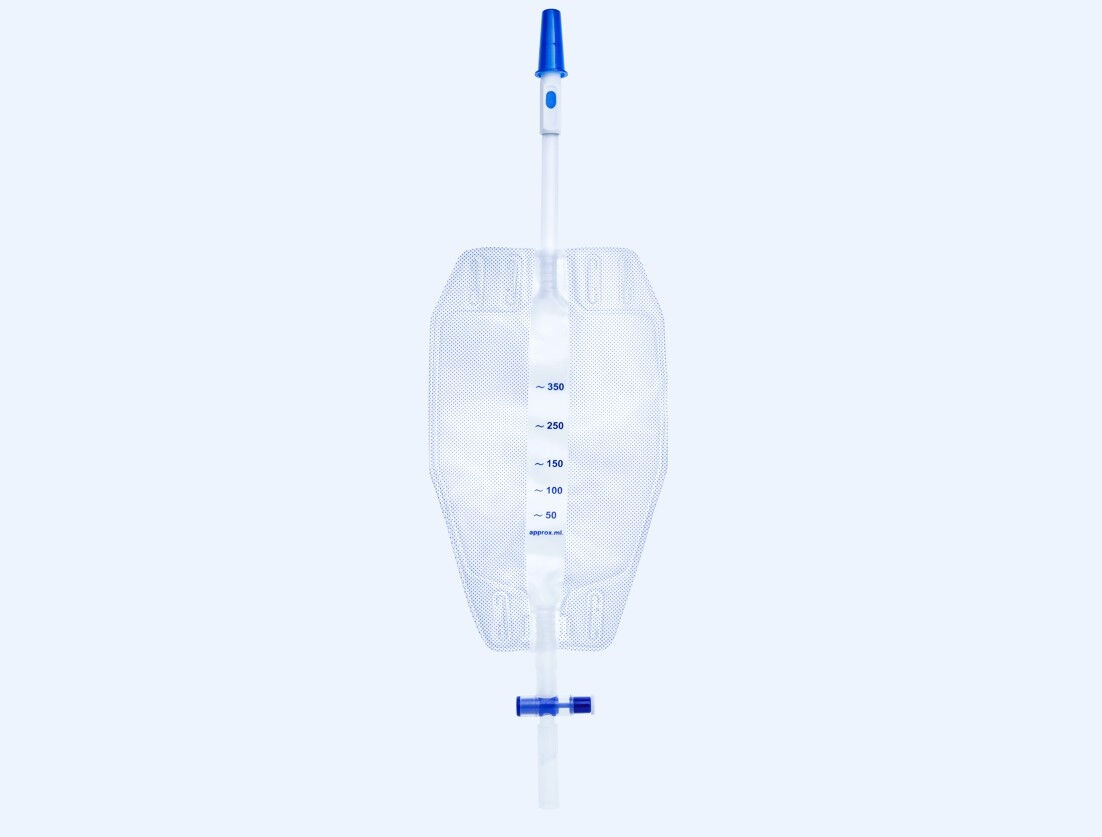 Unoquip steriele urinebeenzak met T kraan sample poort per 8x10X1ST