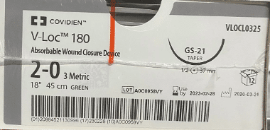 Medtronic Covidien VLOCL0325 V-loc 2-0 groen hechtdraad 45cm GS21 naald per 12st. - afbeelding 0