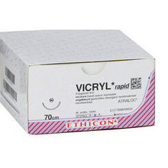 Vicryl Rapide hechtdraad 5-0 met RB-1 plus naald 70cm draad per 36st. - afbeelding 0