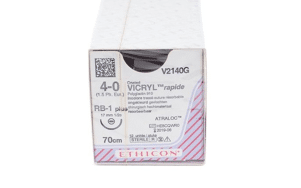 Vicryl Rapide V2140G hechtdraad 4/0 met RB1 naald 70cm per 12st.