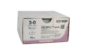 Vicryl Rapide hechtdraad 3-0 SH-1 naald V2190H per 36st. 70 cm draad