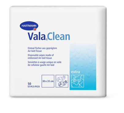 Valaclean Extra washandje met relief 30x33cm per 50st.