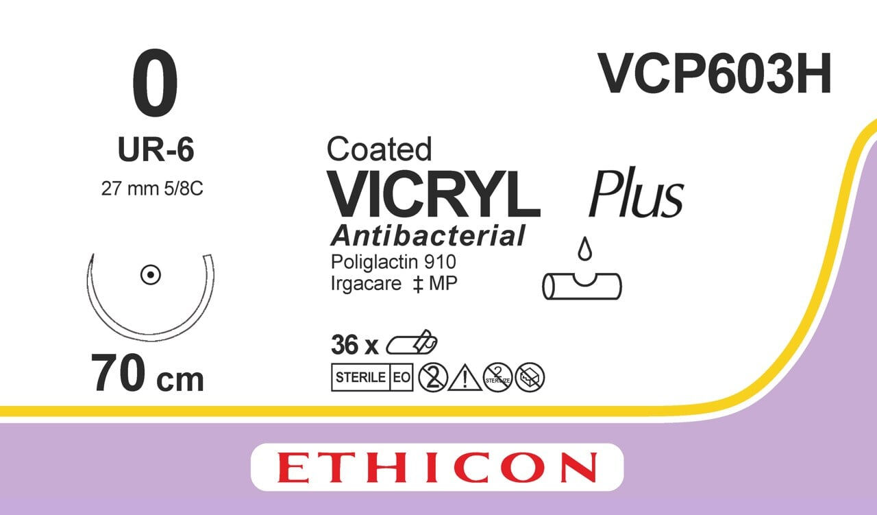 Vicryl plus VCP603H - 0- 70 cm UR-6 36st