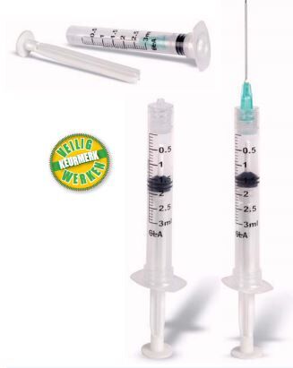 Veiligheidsspuit Clik-Lok per 100st.