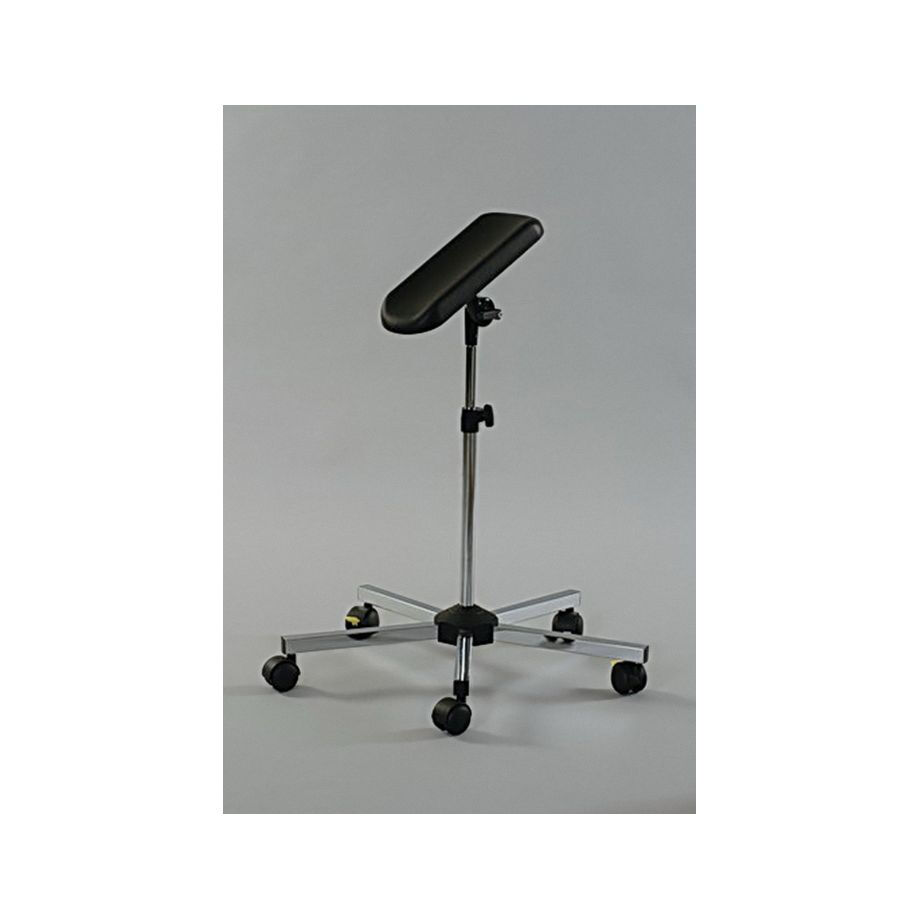 Verrijdbare arm- en beensteun in hoogte verstelbaar verchroomd per stuk