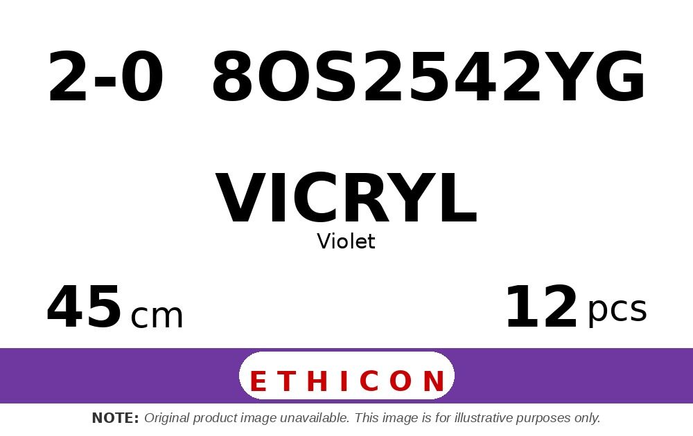 Vicryl 8OS2542YG hechtdraad - V-39 2-0 - 45cm - | per 12 st. |