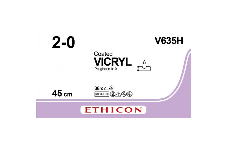 Vicryl Hechtdraad V635H 2-0 45CM zonder nld 36ST