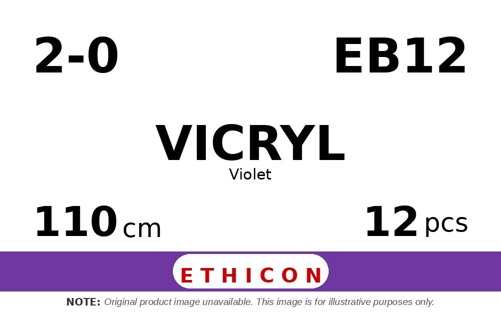 Vicryl EB12 hechtdraad - EN-3 2-0 - 110cm - | per 12 st. |
