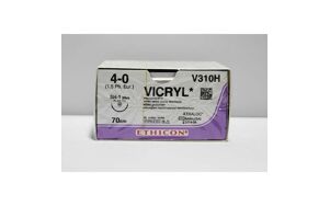 Vicryl 4-0 hechtdraad 70cm ongekleurd SH-1 plus naald V310H per 36st.