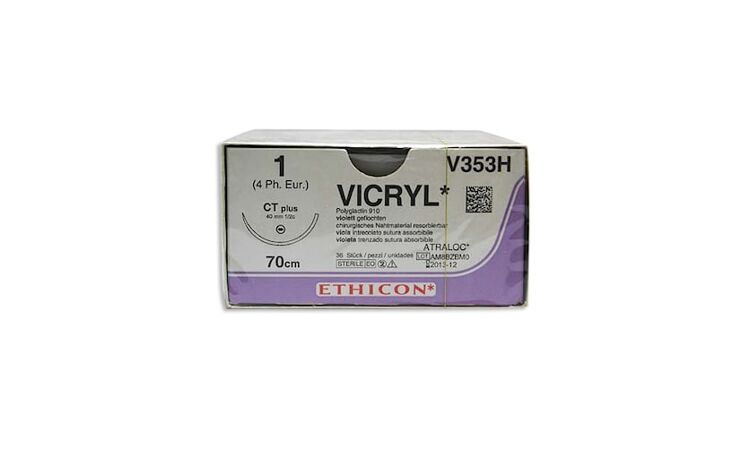 Vicryl hechtdraad V353H 1-0 CT-plus 70 Ortho- 36st