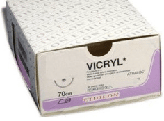 Vicryl hechtdraad V577G 5-0 45cm violet met 2xS14 naald per 12st.