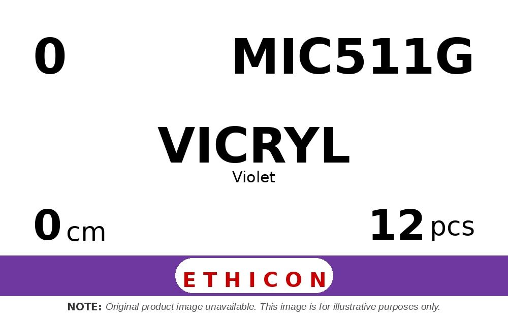 Vicryl MIC511G hechtdraad - No Needle 0 - 0cm - | per 12 st. |
