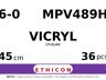 Vicryl MPV489H hechtdraad - P-1 6-0 - 45cm - | per 36 st. |