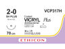 Vicryl Plus Hechtdraad VCP317H 2-0 70cm violet SH+ 36 st