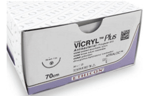 Vicryl Plus hechtdraad 4/0 VCP394H FS-3 hechtnaald 70cm violet draad per 36st.
