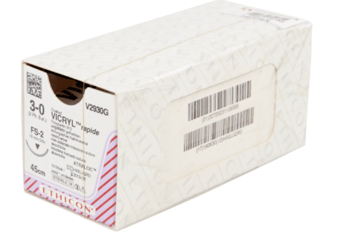Vicryl Rapide hechtdraad 3-0 met FS-2 hechtnaald V2930G 45 cm per 12st.