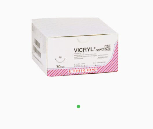 Vicryl Rapide hechtdraad V1220G 8-0 30cm violet GS-912naald per 12st.