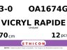 Vicryl Rapide OA1674G hechtdraad - V-5 3-0 - 70cm - | per 12 st. |