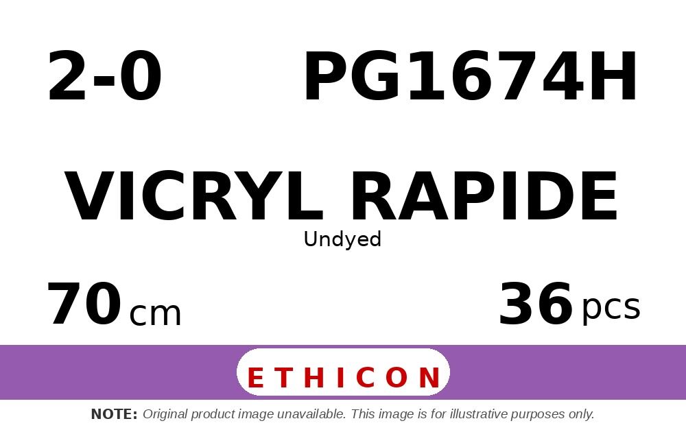 Vicryl Rapide PG1674H hechtdraad - MH 2-0 - 70cm - | per 36 st. |