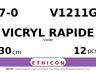Vicryl Rapide V1211G hechtdraad - GS-9 7-0 - 30cm - | per 12 st. |