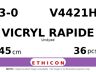 Vicryl Rapide V4421H hechtdraad - FS-1 3-0 - 45cm - | per 36 st. |