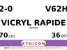 Vicryl Rapide V62H hechtdraad - SH-1 2-0 - 70cm - | per 36 st. |