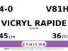 Vicryl Rapide V81H hechtdraad - X-1 4-0 - 45cm - | per 36 st. |