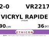 Vicryl Rapide VR2217 hechtdraad - V-34 2-0 - 90cm - | per 36 st. |