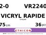 Vicryl Rapide VR2240 hechtdraad - TS 2-0 - 75cm - | per 36 st. |