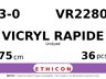 Vicryl Rapide VR2280 hechtdraad - V-4 3-0 - 75cm - | per 36 st. |