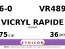 Vicryl Rapide VR489 hechtdraad - P-1 6-0 - 75cm - | per 36 st. |