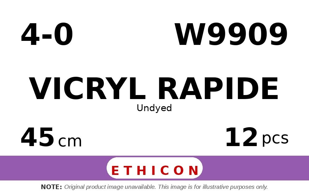 Vicryl Rapide W9909 hechtdraad - SC-1 4-0 - 45cm - | per 12 st. |