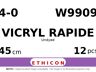 Vicryl Rapide W9909 hechtdraad - SC-1 4-0 - 45cm - | per 12 st. |