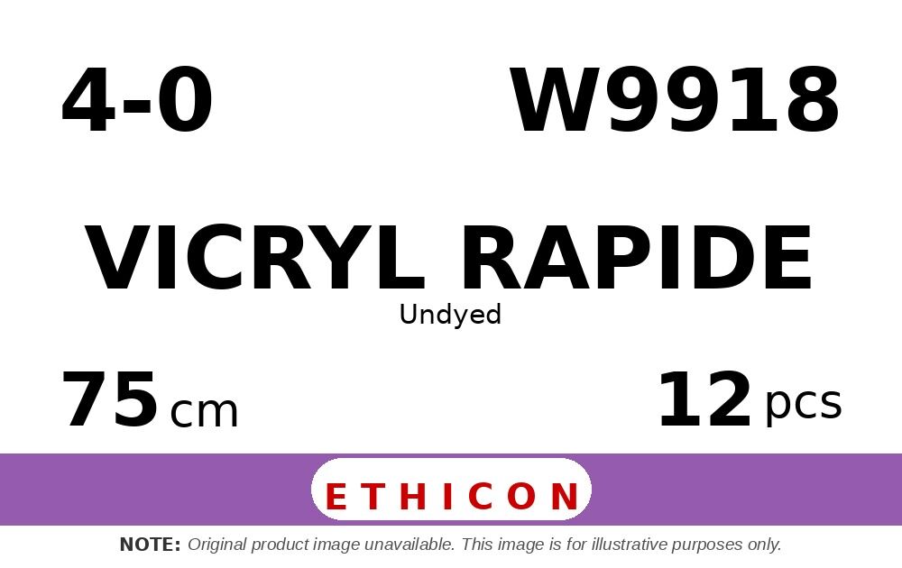Vicryl Rapide W9918 hechtdraad - PC-3 4-0 - 75cm - | per 12 st. |