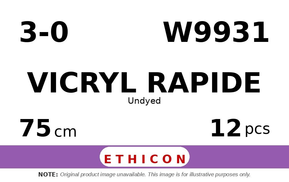 Vicryl Rapide W9931 hechtdraad - FS-2 3-0 - 75cm - | per 12 st. |