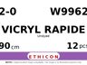 Vicryl Rapide W9962 hechtdraad - V-34 2-0 - 90cm - | per 12 st. |