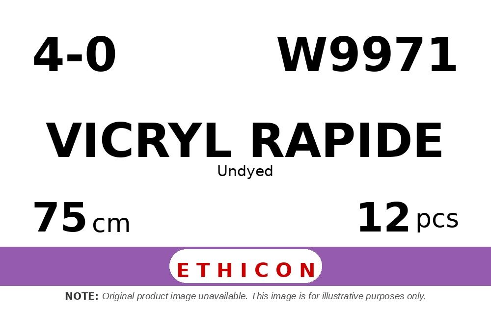Vicryl Rapide W9971 hechtdraad - SH-1 4-0 - 75cm - | per 12 st. |