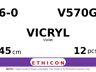 Vicryl V570G hechtdraad - S-14 6-0 - 45cm - | per 12 st. |