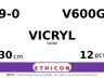 Vicryl V600G hechtdraad - GS-9 9-0 - 30cm - | per 12 st. |