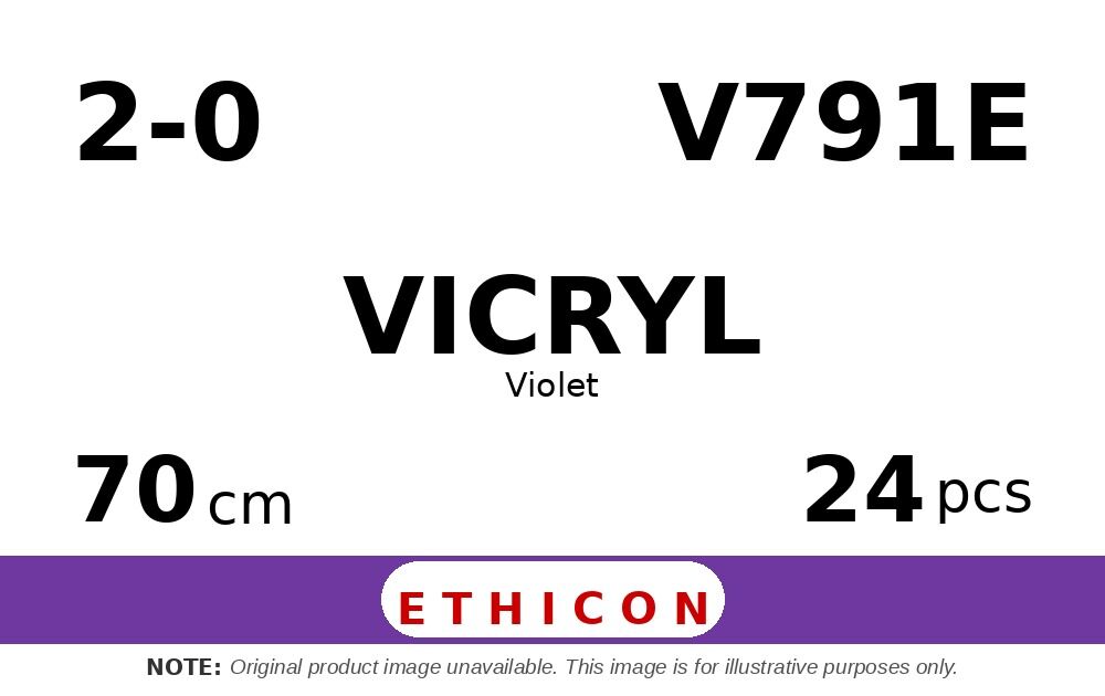 Vicryl V791E hechtdraad - SH-1 2-0 - 70cm - | per 24 st. |