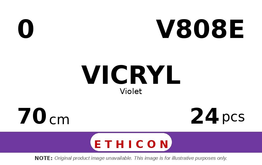 Vicryl V808E hechtdraad - MH-1 0 - 70cm - | per 24 st. |