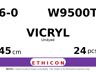 Vicryl W9500T hechtdraad - P-1 6-0 - 45cm - | per 24 st. |