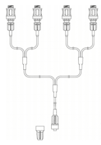 Codan vierwegconnector 4x infuussysteem R-Lock+Swan-lock octopus 15cm per 100st. - afbeelding 0