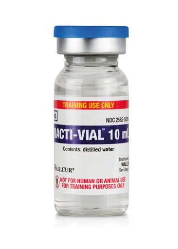 Wallcur Practi-Vial 10 ml injectieflacon gedestilleerd water voor trainings doeleinden per 30ST