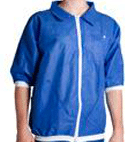 Medi-jacket warm-up OK jasjes met rits 3/4de mouw blauw per 100st. - afbeelding 0